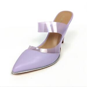 NWOT BCBGeneration Lavender Hunnie Vinyl Strap Stiletto Mule Size 7.5